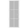 Vidaxl binnendeur 76x201,5 cm matglas en aluminium wit
