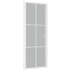 Vidaxl Puerta interior 83x201.5 cm de vidrio mate y blanco de aluminio