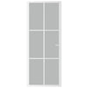 Vidaxl Puerta interior 83x201.5 cm de vidrio mate y blanco de aluminio