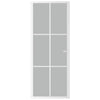 Vidaxl Porta interna 83x201,5 cm vetro Matt e bianco in alluminio