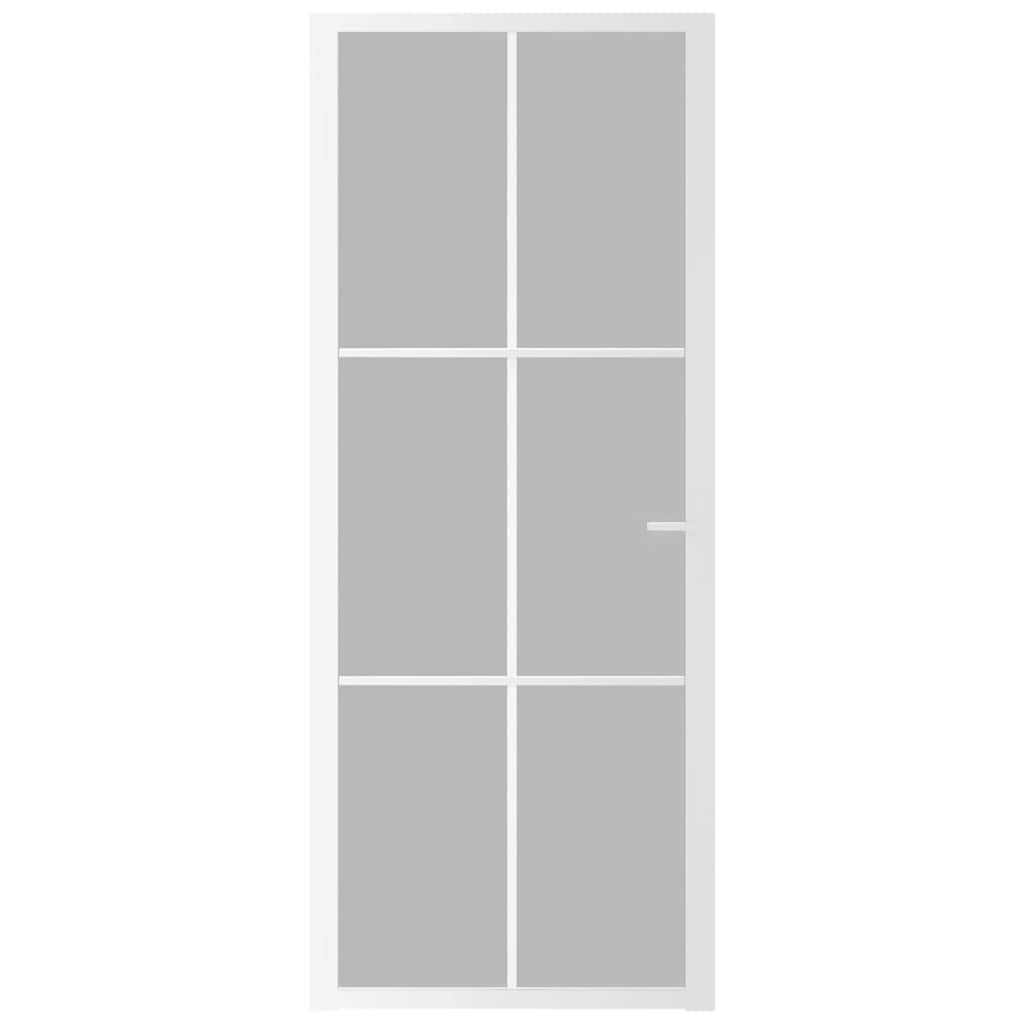 Vidaxl binnendeur 83x201,5 cm matglas en aluminium wit
