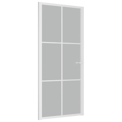 Vidaxl binnendeur 93x201,5 cm matglas en aluminium wit