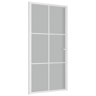 VidaXL Binnendeur 102,5x201,5 cm matglas en aluminium wit