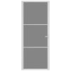 Vidaxl Puerta interior 83x201.5 cm de vidrio ESG y aluminio blanco