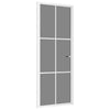 Vidaxl Puerta interior 83x201.5 cm de vidrio ESG y aluminio blanco