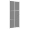 Vidaxl Puerta interior 93x201.5 cm de vidrio ESG y aluminio blanco