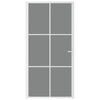 VidaXL Binnendeur 102,5x201,5 cm ESG-glas en aluminium wit