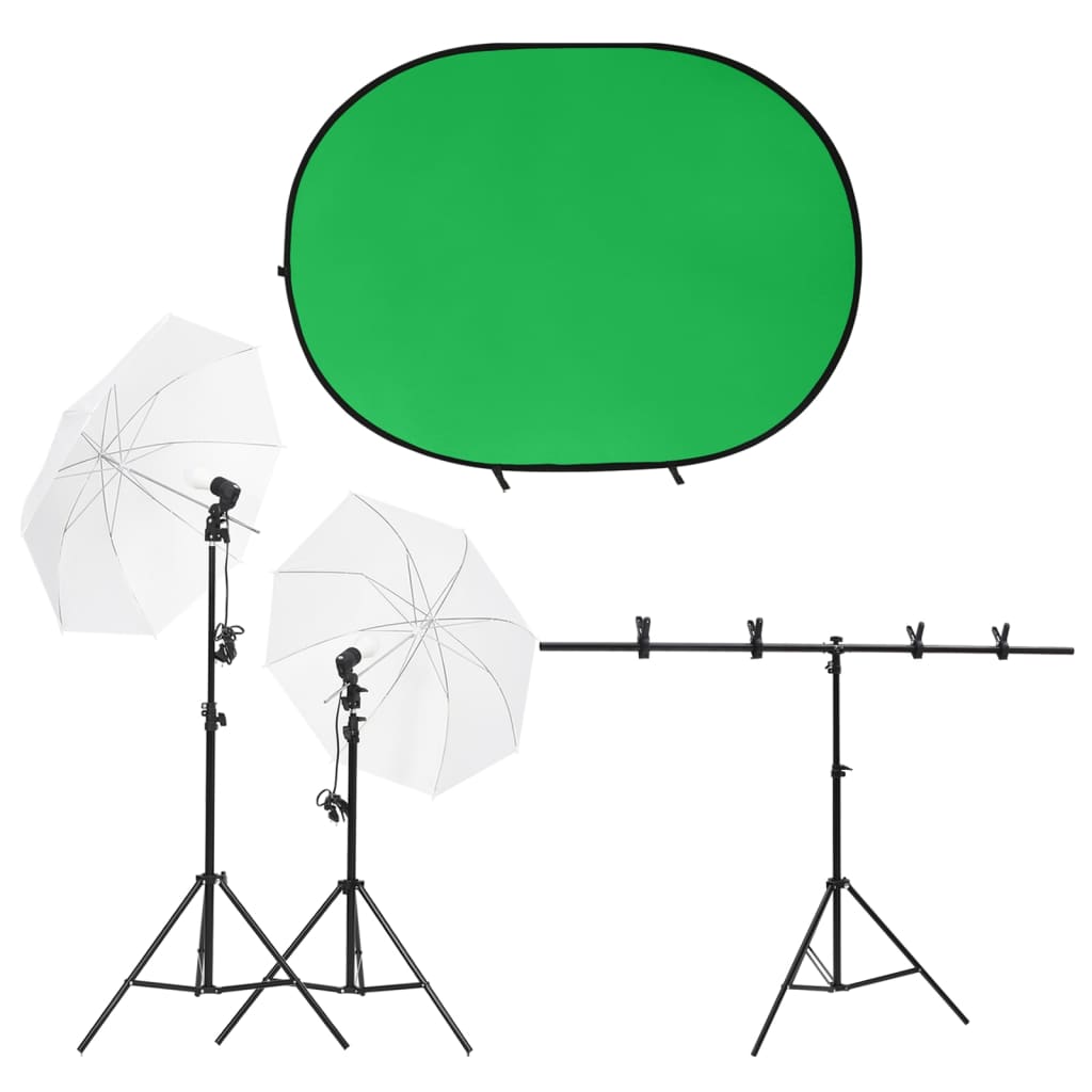 Vidaxl Photo Studio Set con set di illuminazione e schermo di sfondo