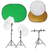 Vidaxl Photo Studio Conjunto con configuración de luz, pantalla de fondo y reflector