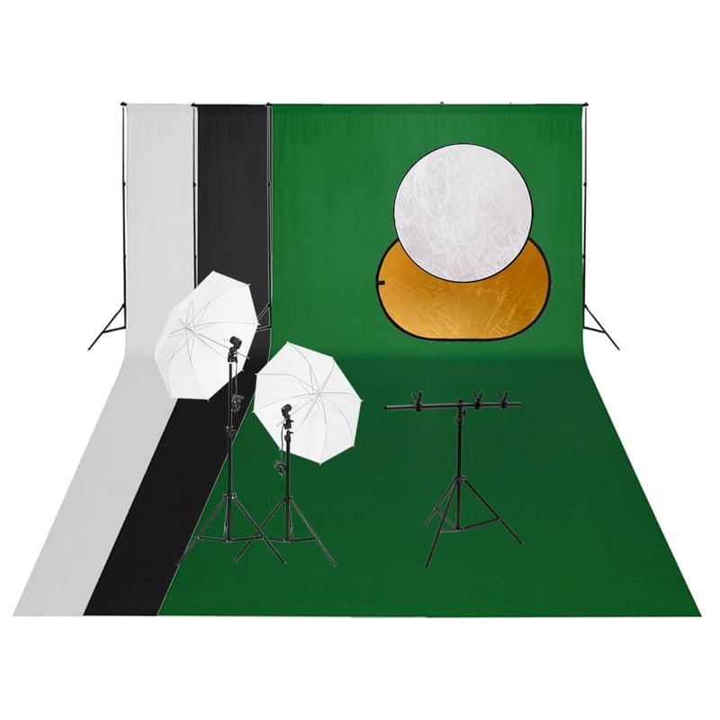 Vidaxl Photo Studio Set con sfondo e riflettore set di illuminazione