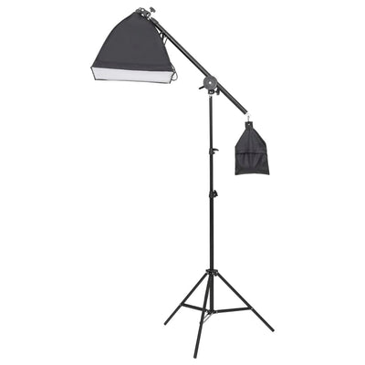 Vidaxl Photo Studio Conjunto con configuración de iluminación y pantalla de fondo