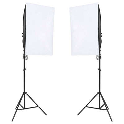 Vidaxl Photo Studio Conjunto con configuración de iluminación y pantalla de fondo
