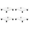 Rolleros de plantas Vidaxl 4 PCS cuadrado 35x35 cm de vidrio endurecido