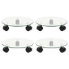 Vidaxl Plan Rollers da 4 St Round 28 cm in vetro temprato