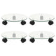 Vidaxl Plan Rollers da 4 St Round 28 cm in vetro temprato