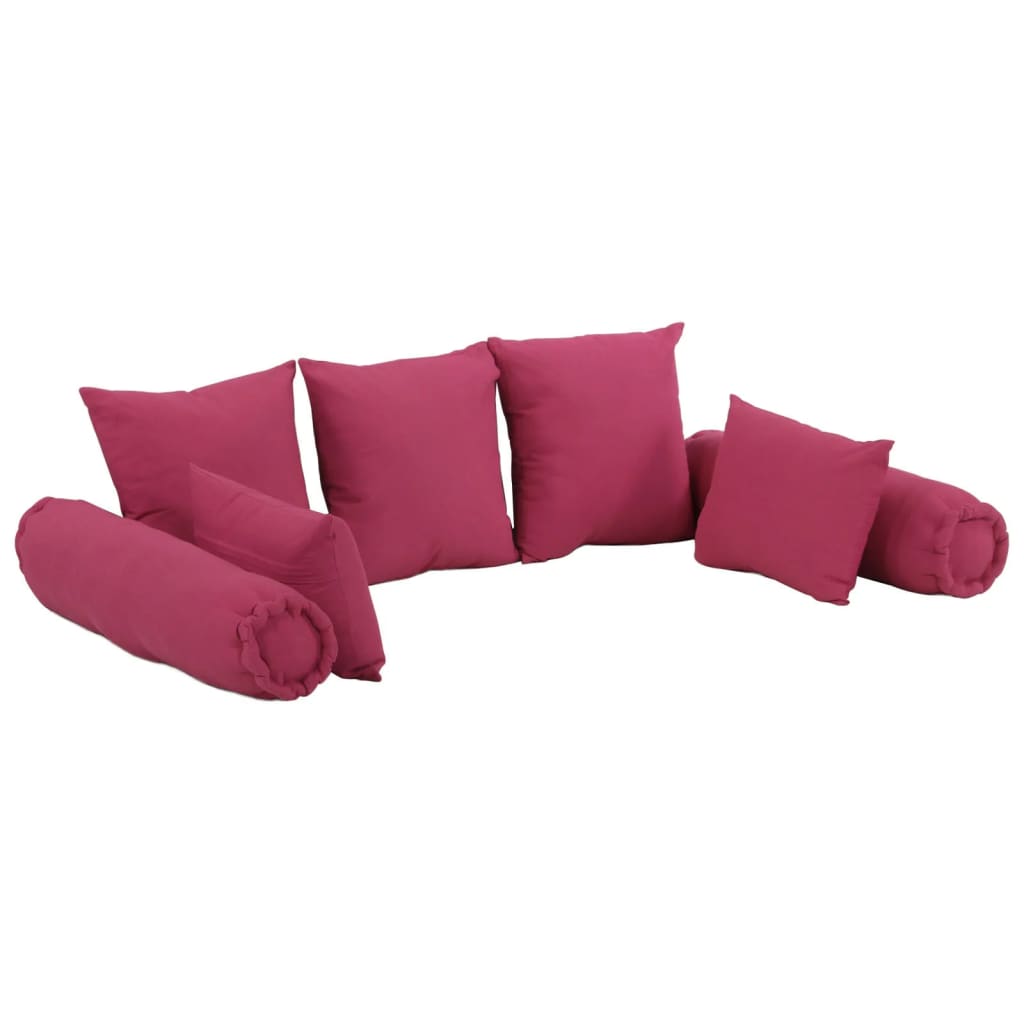 Vidaxl de 7 piezas Decorative Cushion Set Fabrics Pink