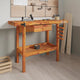 Vidaxl Workbench con cajón y tornillos bancarios 124x52x83 cm Acaciahout