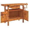 Vidaxl Workbench con cassetto e viti bancarie 124x52x83 cm acaciahout