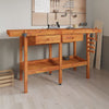 Vidaxl Workbench con cassetti e viti bancarie 162x62x83 cm acaciahout