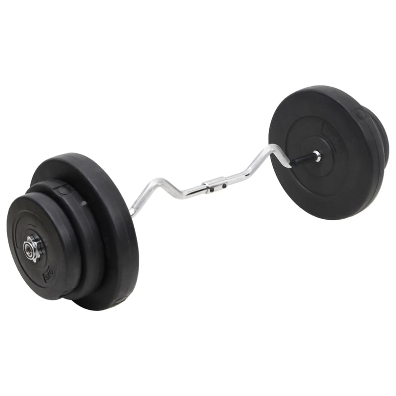 Halter Vidaxl doblado con pesas 60 kg