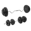 Vidaxl Halter Conjunto con pesas curl 60 kg