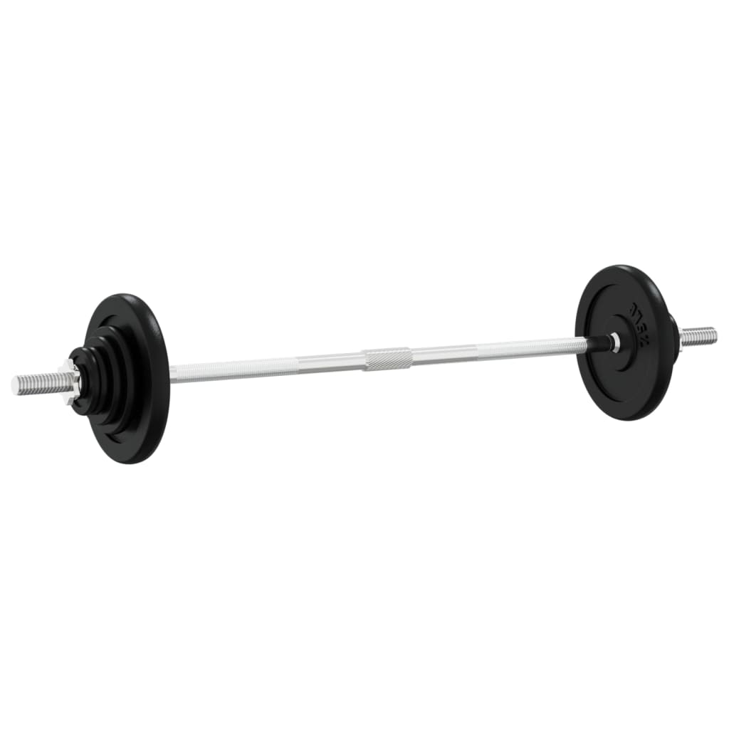Halter Vidaxl con pesas de 90 kg de hierro fundido