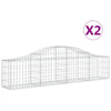 Vidaxl Schans Cesti 2 a volta a volta 200x30x40 60 cm Galvanized Iron