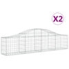 Cestas Vidaxl Schans 2 st 200x30x40 60 cm de hierro galvanizado