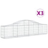 Vidaxl Schans Cesti 3 a volta a volta 200x30x40 60 cm Galvanized Iron