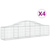 VidaXL Schanskorven 4 st gewelfd 200x30x40 60 cm ijzer