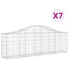 Vidaxl Schans Cesti 7 a volta a volta 200x30x60 80 cm Galvanized Iron