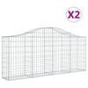 Vidaxl Schans Cesti 2 a volta a volta 200x30x80 100 cm Galvanized Iron