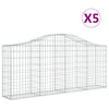 Vidaxl Schans Cestini 5 a volta a volta 200x30x80 100 cm Galvanized Iron