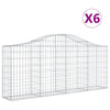 Vidaxl Schans Cestini 6 Stauted 200x30x80 100 cm Galvanized Iron