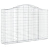 VidaXL Schanskorven 10 st gewelfd 200x30x120 140 cm ijzer