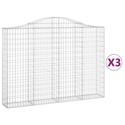 Vidaxl Schans 3 St voltated 200x30x140 160 cm ferro