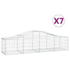Vidaxl Schans Cesti 7 a volta a volta 200x50x40 60 cm Galvanized Iron