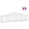 Vidaxl Schans Cestini 9 Stault 200x50x40 60 cm Galvanizzato