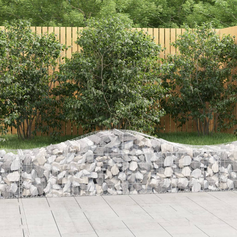 VidaXL Schanskorven 11 st gewelfd 200x50x40 60 cm gegalvaniseerd ijzer