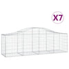 Vidaxl Schans Cesti 7 a volta a volta 200x50x60 80 cm Galvanized Iron