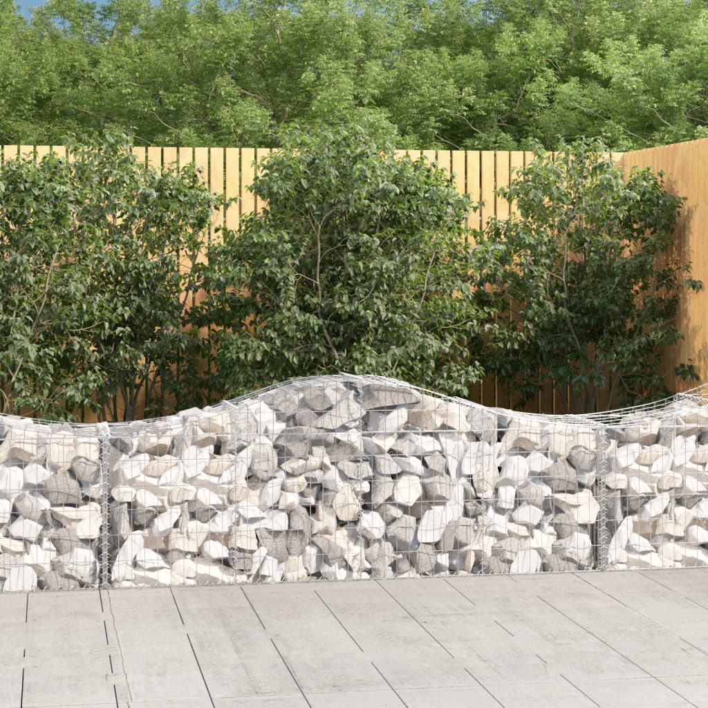 Vidaxl Schans Cesti 7 a volta a volta 200x50x60 80 cm Galvanized Iron