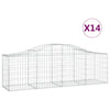 Cestas Vidaxl Schans 14 st 200x50x60 80 cm de hierro galvanizado