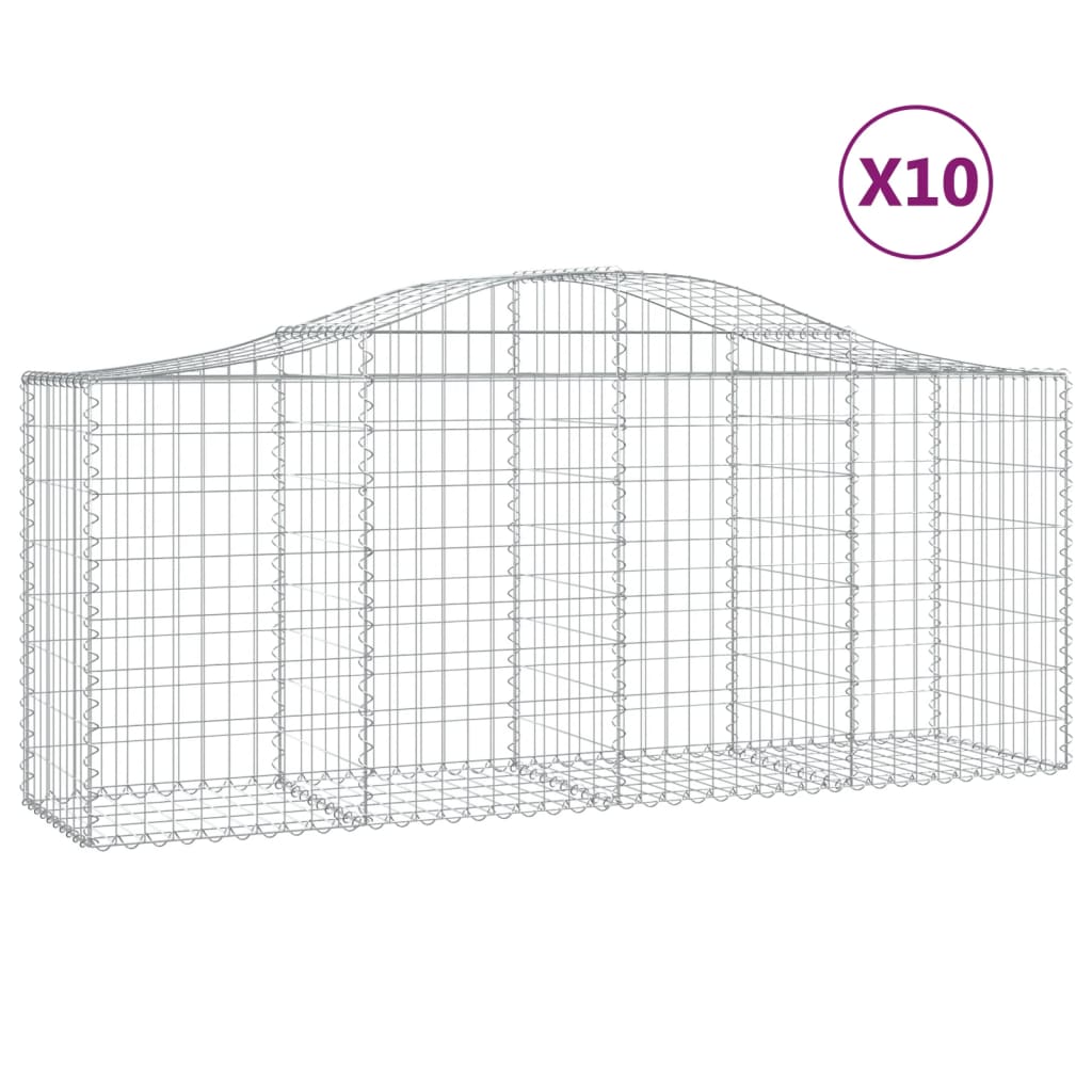 Cestas Vidaxl Schans 10 st 200x50x80 100 cm de hierro
