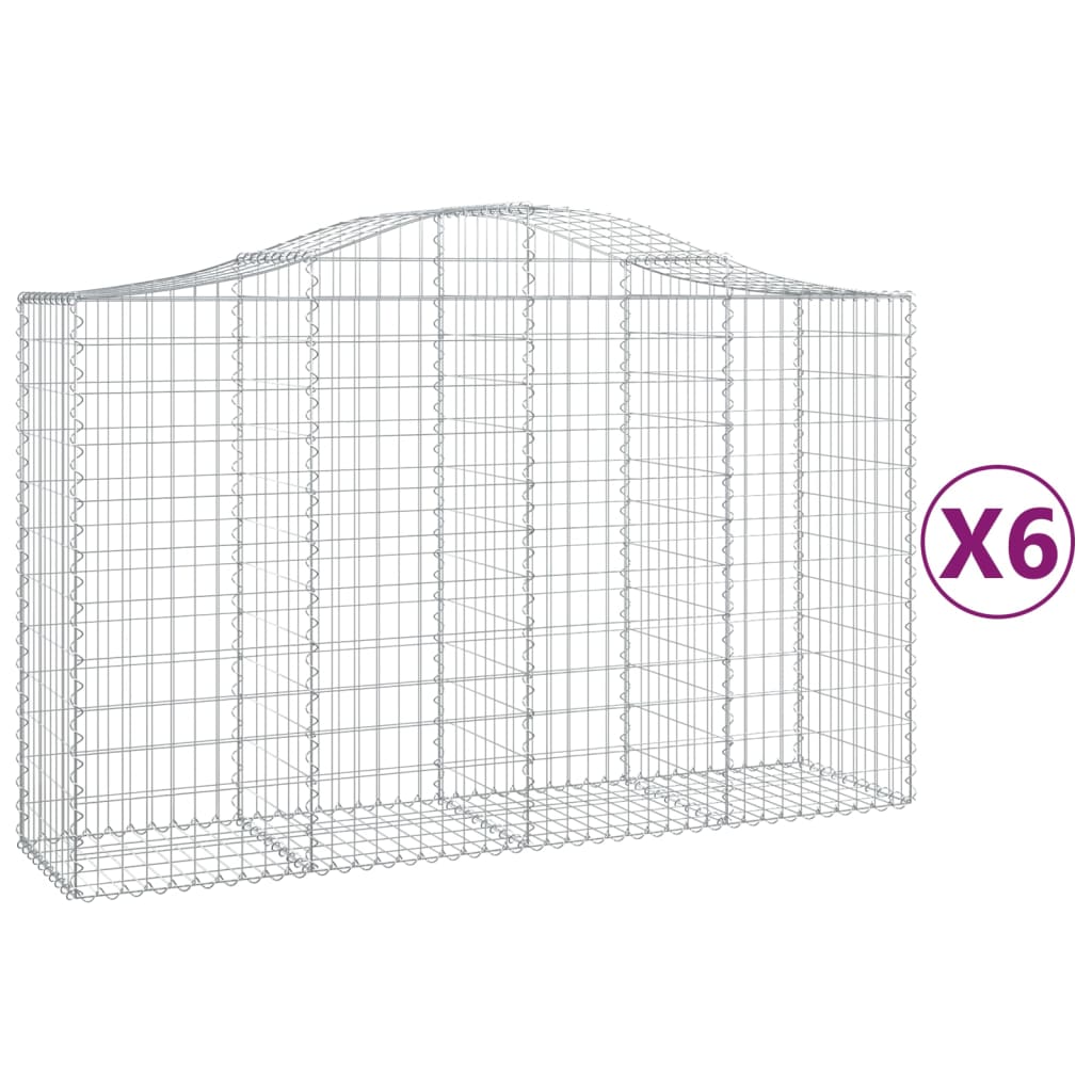 Vidaxl Schans Cestini 6 Staulated 200x50x120 140 cm Iron