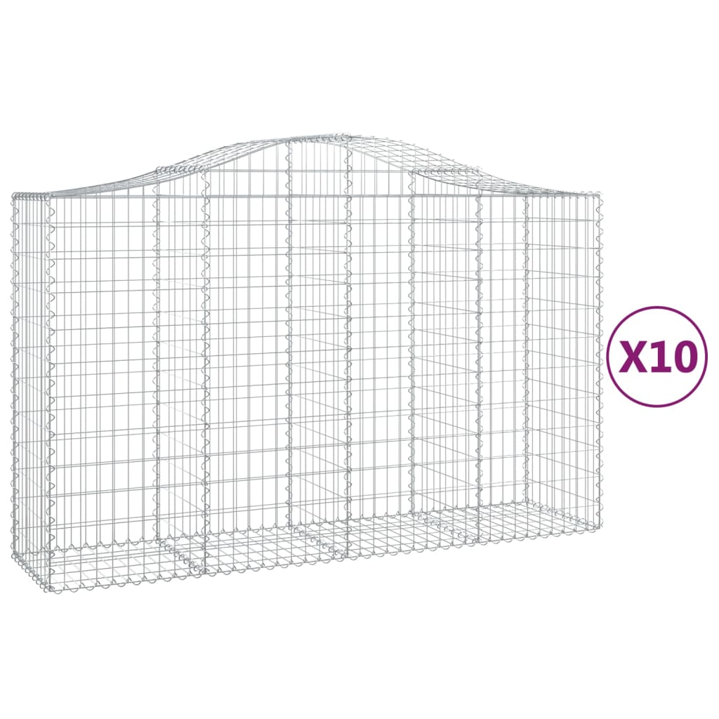 Vidaxl Schans Cestini 10 Stault 200x50x120 140 cm Iron