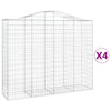 VidaXL Schanskorven 4 st gewelfd 200x50x160 180 cm ijzer