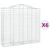 VidaXL Schanskorven 6 st gewelfd 200x50x180 200 cm ijzer