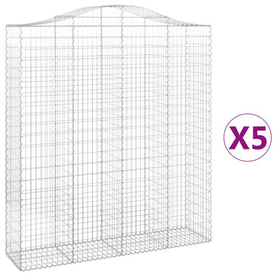 Vidaxl Schans Cestini 5 a volta 200x50x220 240 cm Iron