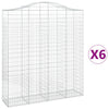 VidaXL Schanskorven 6 st gewelfd 200x50x220 240 cm ijzer