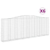 VidaXL Schanskorven 6 st gewelfd 400x30x140 160 cm ijzer